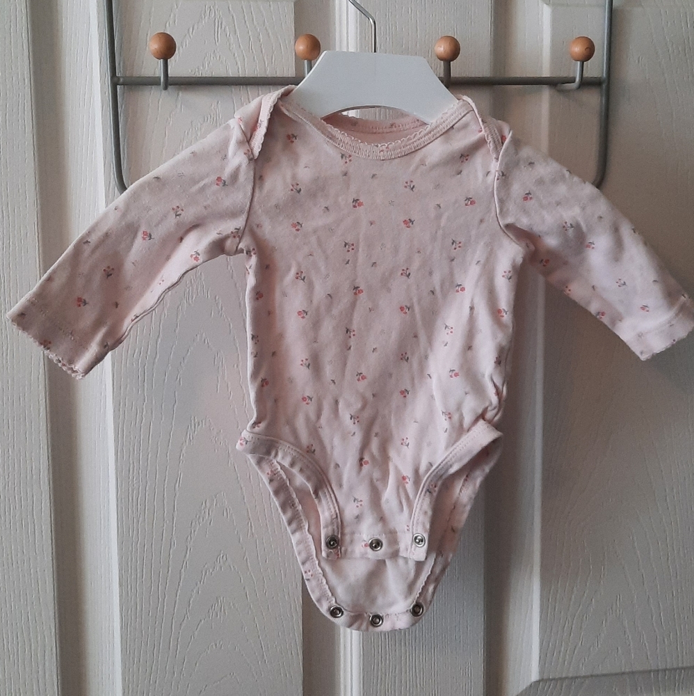 🌷5/20🌷 Carter's 3M Light Pink Floral Long Sleeve Onesie